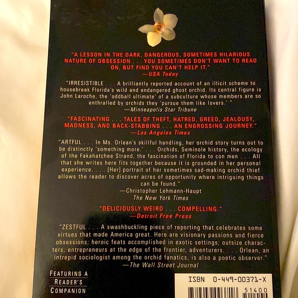 THE ORCHID THIEF A True Story of Beauty and Obsession SUSAN ORLEAN PB EUC - Picture 3 of 5